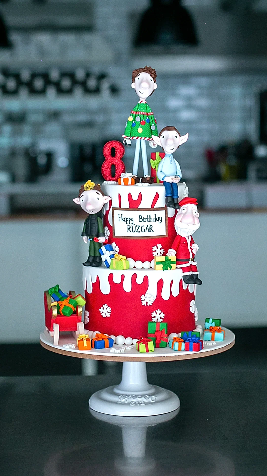 arthur christmas pasta – hediye operasyonu çizgi film pastası