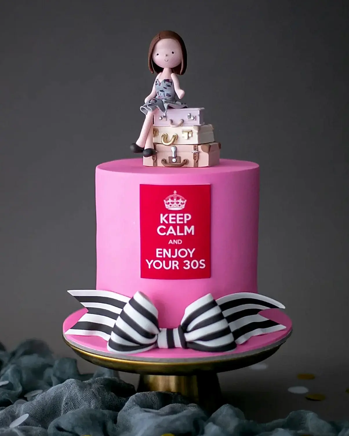 30 yaş pasta – keep calm yazılı kadın doğum günü pastası