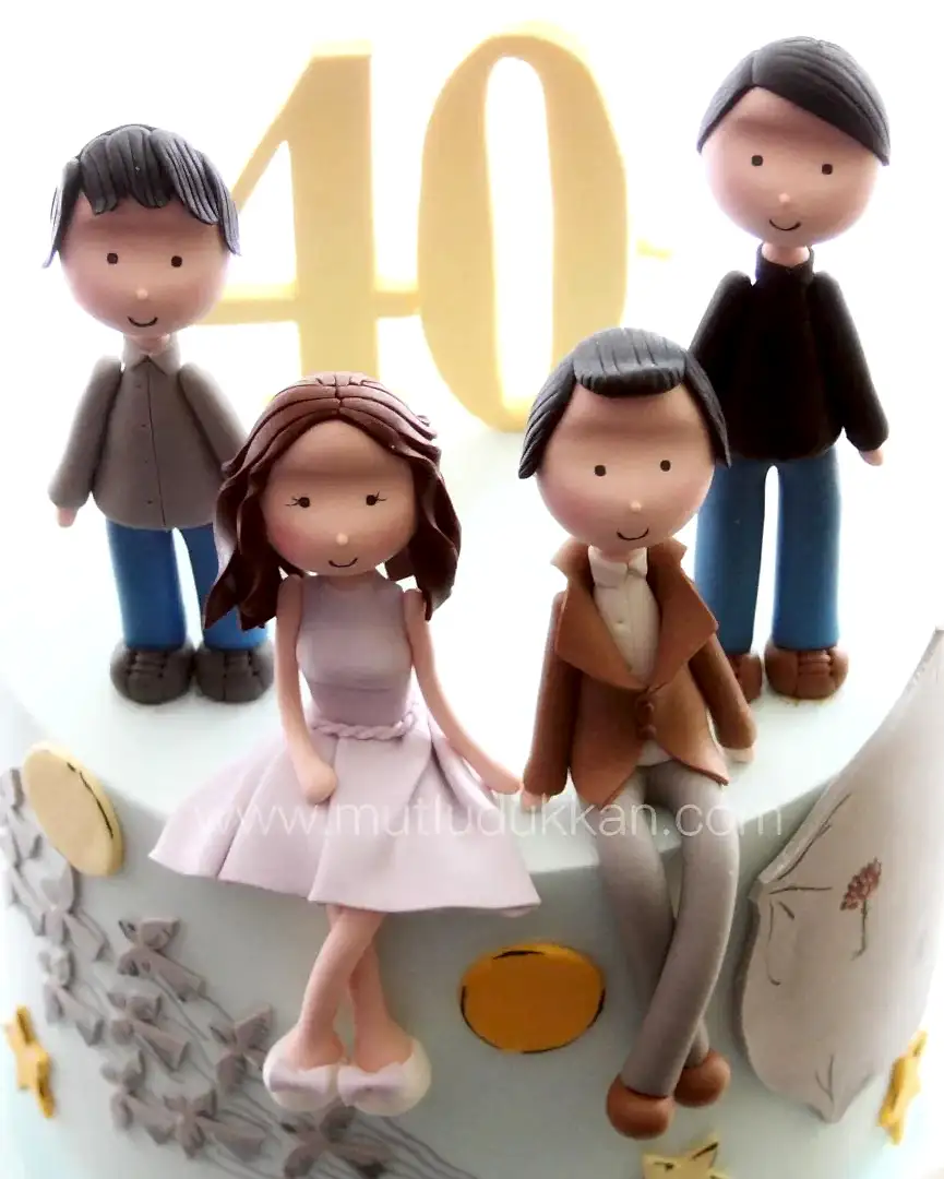 aile temalı pasta – küçük prens 40 yaş kutlama pastası