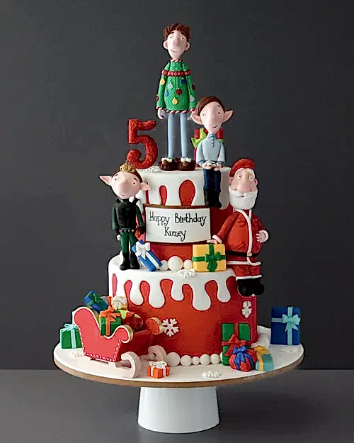 arthur christmas pasta – hediye operasyonu çizgi film pastası