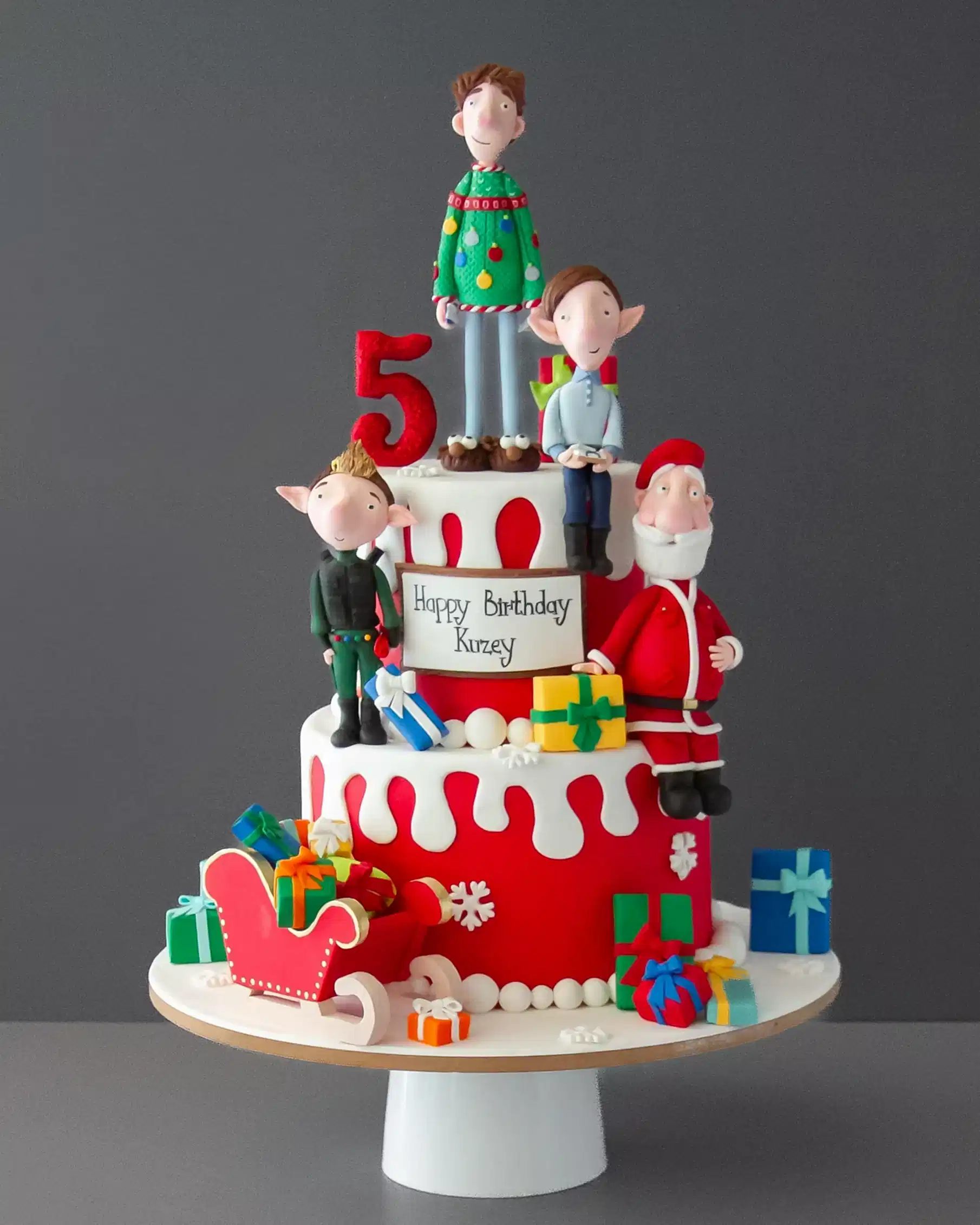 arthur christmas pasta – hediye operasyonu çizgi film pastası