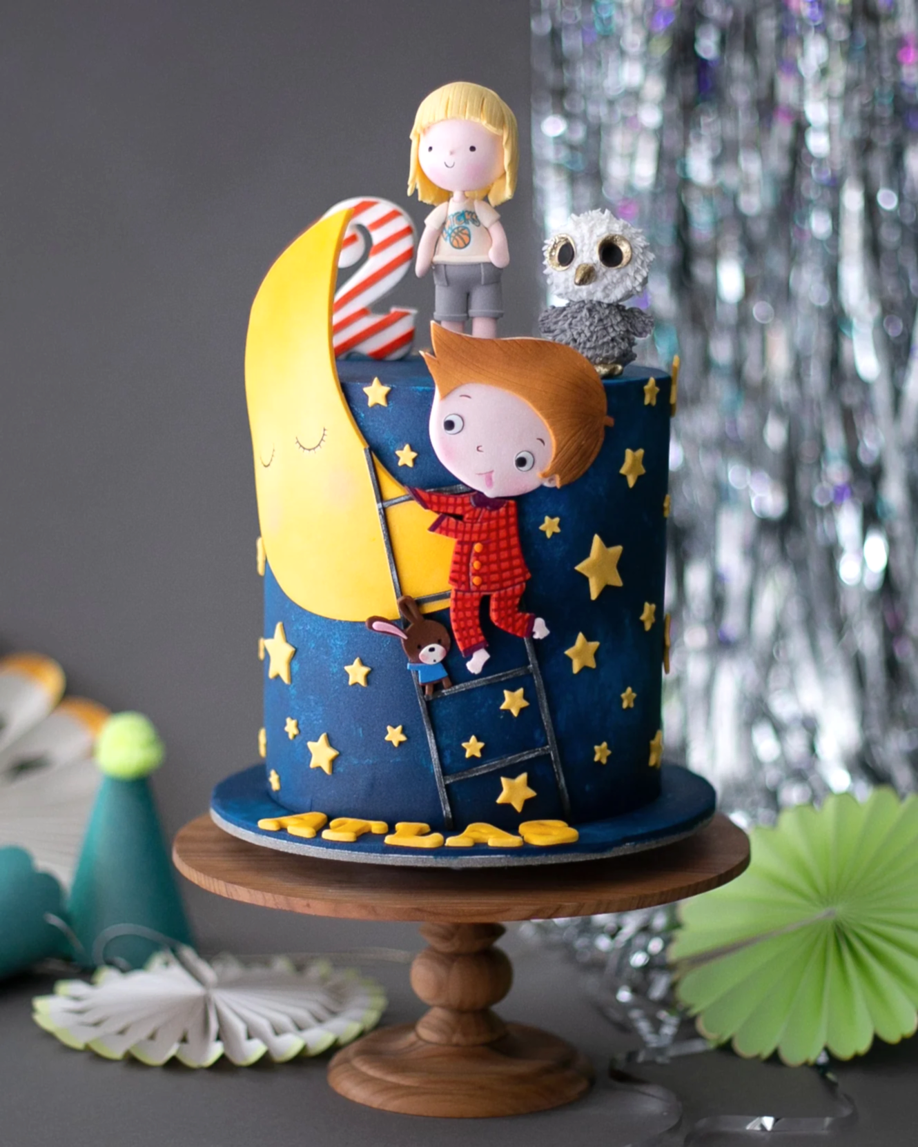 aydede pasta – yıldızlarla süslenmiş çocuk pastası