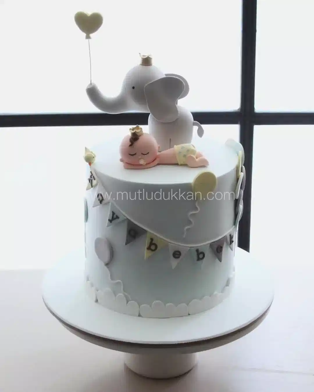 bebek doğum pastası – erkek baby shower pastası