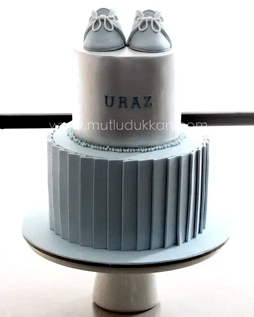 bebek pasta – erkek baby shower pastası