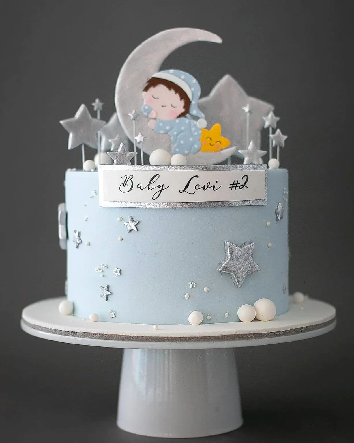 bebek pasta – erkek baby shower pastası