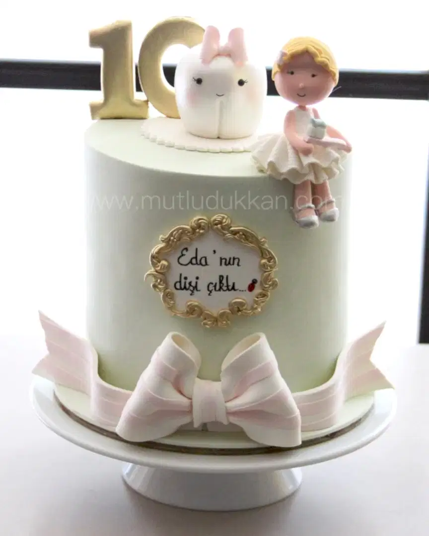 diş pastası – kız çocuk diş kutlama pastası