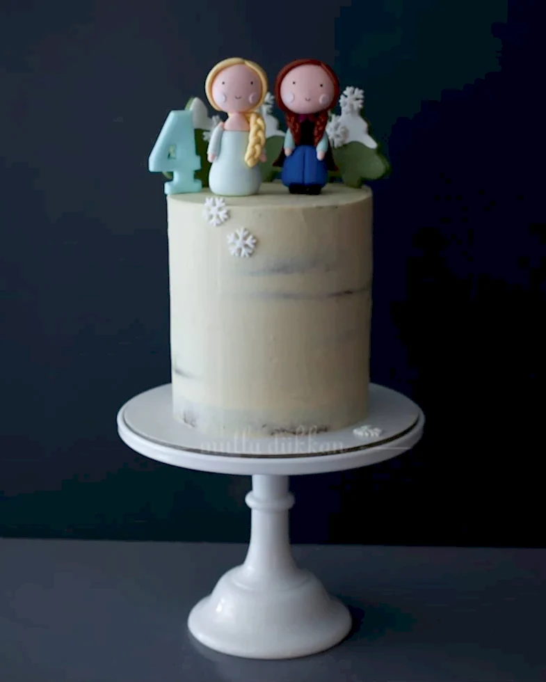 elsa pasta – frozen temalı kız çocuk pastası (naked cake)