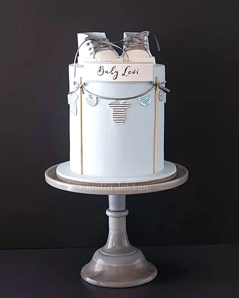 erkek bebek pastası – baby shower pastası