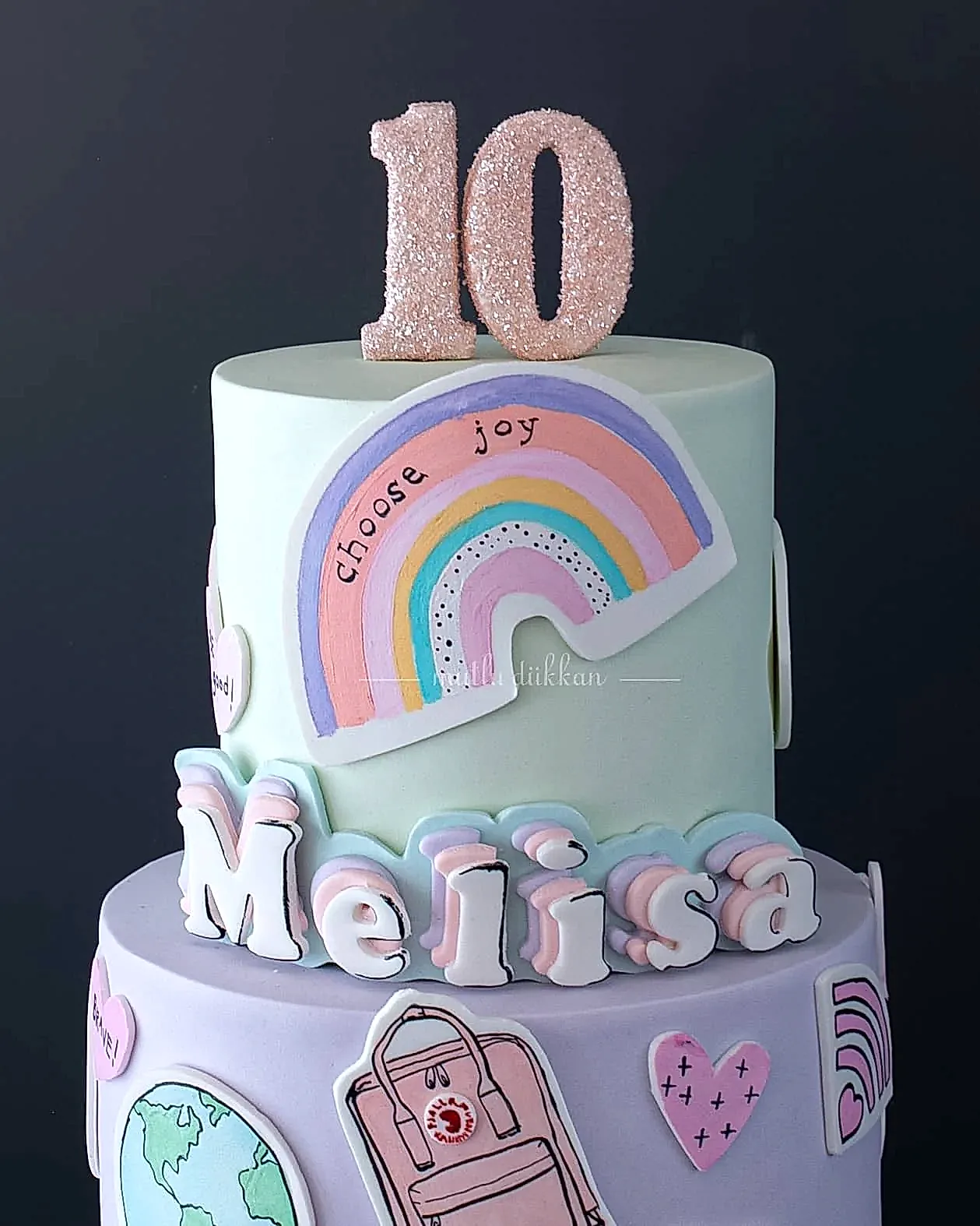 genç kız pastası – vsco etiket süslemeli teenage pastası