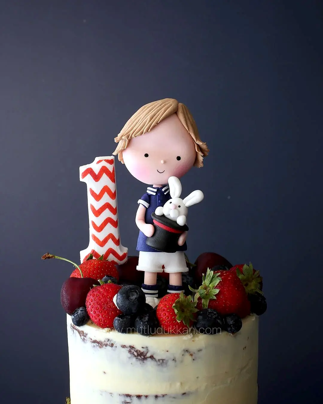 meyveli doğum pasta – orman meyveli 3 katlı kutlama pastası