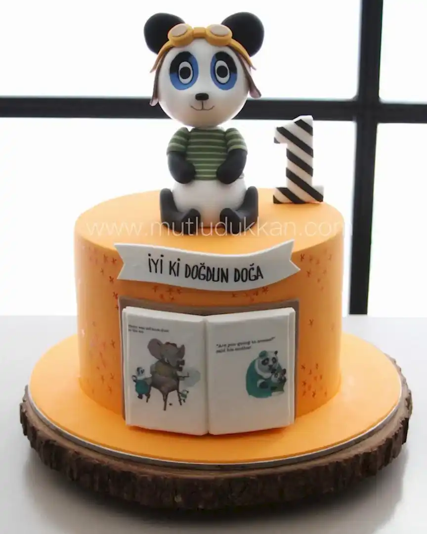 panda çu pasta – çocuk kitabı temalı çocuk pastası