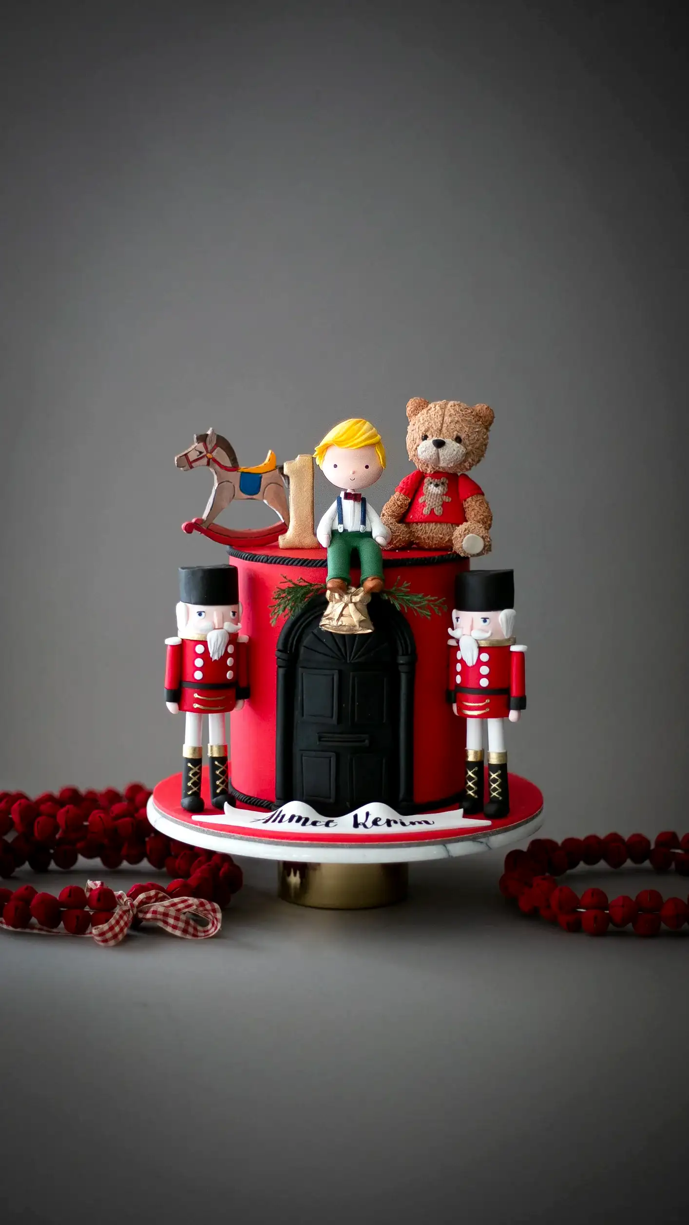 yılbaşı pasta – kurşun asker temalı erkek bebek pastası