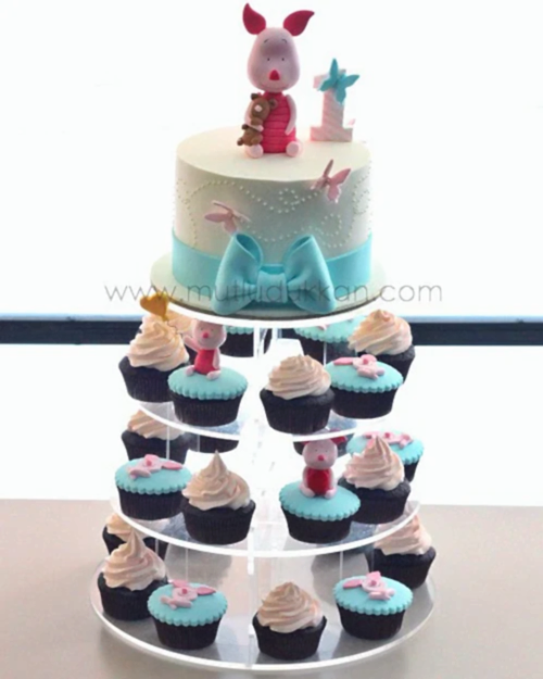 winnie the pooh pasta – piglet figürlü çocuk pastası