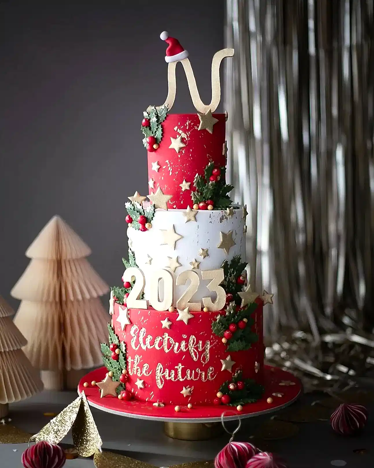 yılbaşı pasta –  logolu kurumsal şirket kutlama pastası